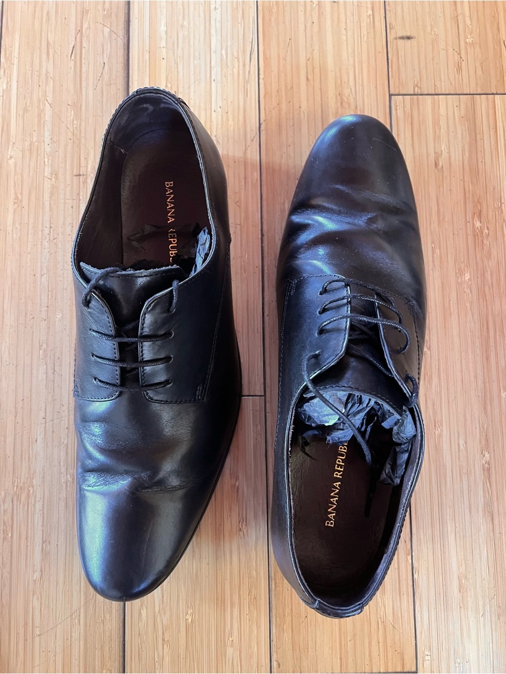 Banana Republic Drake Men’s Black Leather Lace-Up Oxfords 9.5